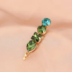 Green Crystal Hair-clip