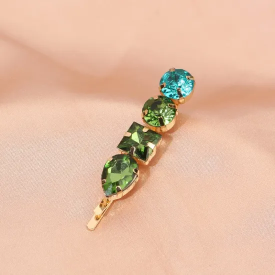 Green Crystal Hair-clip