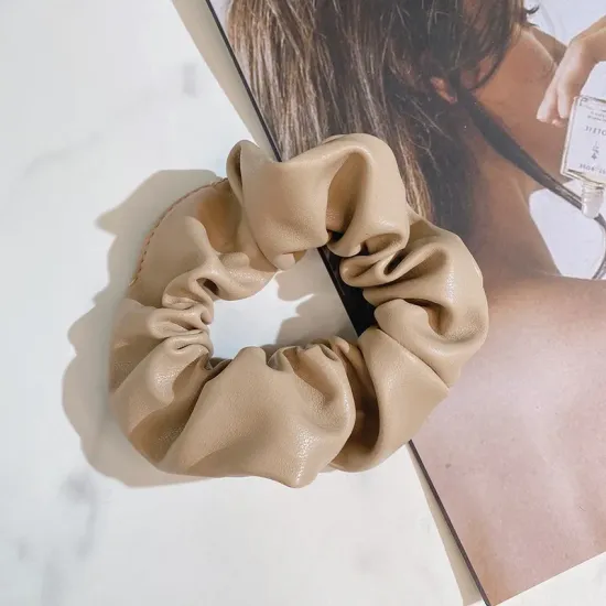 Leather  scrunchie