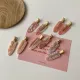 Pink-marble hair clip