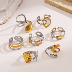 Δαχτυλίδι Chain Design – Δίχρωμο Ατσάλινο Δαχτυλίδι Χρυσό & Ασημί